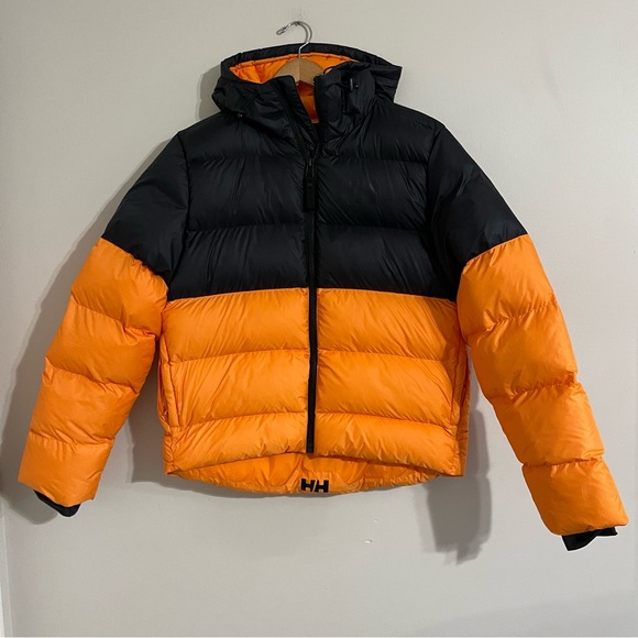 Helly Hansen Active Puffy Jacket Orange Black - S Orange and Black Puffer Jacket - Picture 1 of 13
